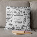 Personalized I Am Thank For Book Throw Pillow Cover with Name Christmas or Birthday Gift for Book Lovers