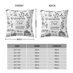 Personalized I Am Thank For Book Throw Pillow Cover with Name Christmas or Birthday Gift for Book Lovers