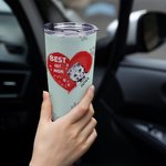 Henkilökohtainen Best Cat Mom Heart Pet Paw Print 20oz Tumbler nimi Tumbler kansi syntymäpäivälahja lemmikkieläinten ystävälle