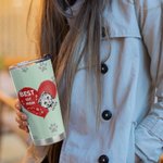 Henkilökohtainen Best Cat Mom Heart Pet Paw Print 20oz Tumbler nimi Tumbler kansi syntymäpäivälahja lemmikkieläinten ystävälle