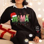 T-Shirt Sweat-Shirt à Capuche Personnalisé avec Prénoms des Enfants Thème MAMA Cadeau Fête Anniversaire pour Maman Grand-Mère
