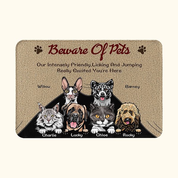 Felpudo personalizado para lamer y saltar de emoción Regalo de Navidad Regalo de cumpleaños para los amantes de las mascotas