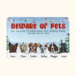 Gepersonaliseerd Likken En Springen Echt Opgewonden Je Bent Hier Deurmat Verjaardagscadeau voor Huisdierliefhebber