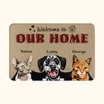 Henkilökohtainen Tervetuloa kotiimme söpö ovimatto joululahja syntymäpäivälahja lemmikkieläinten ystäville
