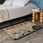 Henkilökohtainen Ihmiset vain asuvat täällä kanssamme Ovimatto joululahja syntymäpäivälahja lemmikkieläinten ystäville omistajille