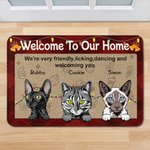 Henkilökohtainen Dancing Ja Tervetuloa Ovi Matti Joululahja Syntymäpäivälahja Lemmikkieläinten ystäville