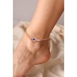 Personalised Adjustable Moon Sun Star Anklet with Birthstone Christmas Gift Jewellery Gift for Her