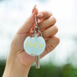 Porte-clés personnalisé en résine pour animaux de compagnie Cadeau d'anniversaire et de Noël pour les propriétaires d'animaux de compagnie