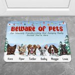 Gepersonaliseerd Likken En Springen Echt Opgewonden Je Bent Hier Deurmat Verjaardagscadeau voor Huisdierliefhebber