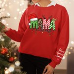 T-Shirt Sweat-Shirt à Capuche Personnalisé avec Prénoms des Enfants Thème MAMA Cadeau Fête Anniversaire pour Maman Grand-Mère