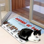 Gepersonaliseerd Likken En Springen Echt Opgewonden Je Bent Hier Deurmat Verjaardagscadeau voor Huisdierliefhebber