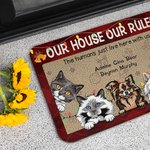 Henkilökohtainen Talomme Sääntöjemme Ovimatto Joululahja Syntymäpäivälahja Lemmikkieläinten ystäville