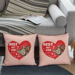Personlig Bästa kattpappa någonsin husdjur hjärta form design kasta kuddeöverdrag födelsedagspresent för husdjursälskare ägare soffa dekor