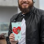 Henkilökohtainen paras kissa isä sydän lemmikkieläinten tassupainatus 20oz Tumbler nimi Tumbler kannella syntymäpäivälahja lemmikkieläinten ystävälle kuumille ja kylmille juomille