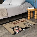 Tapis de porte personnalisé Beware Of Pets Cadeau de Noël Cadeau d'anniversaire pour les amoureux des animaux de compagnie