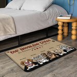 Gepersonaliseerde Ons Huis Onze Regels Deurmat Kerstcadeau Verjaardagscadeau voor dierenliefhebbers