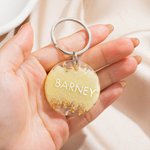 Porte-clés personnalisé en résine pour animaux de compagnie Cadeau d'anniversaire et de Noël pour les propriétaires d'animaux de compagnie