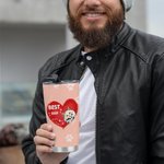 Henkilökohtainen paras isä sydän lemmikkieläinten tassutulostus 20oz Tumbler nimi Tumbler kannella Syntymäpäivälahja lemmikkieläinten ystävälle