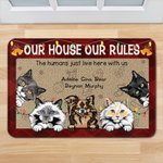 Henkilökohtainen Talomme Sääntöjemme Ovimatto Joululahja Syntymäpäivälahja Lemmikkieläinten ystäville