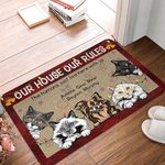 Henkilökohtainen Talomme Sääntöjemme Ovimatto Joululahja Syntymäpäivälahja Lemmikkieläinten ystäville