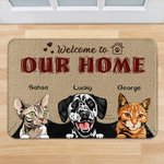 Henkilökohtainen Tervetuloa kotiimme söpö ovimatto joululahja syntymäpäivälahja lemmikkieläinten ystäville
