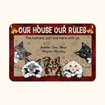 Henkilökohtainen Talomme Sääntöjemme Ovimatto Joululahja Syntymäpäivälahja Lemmikkieläinten ystäville