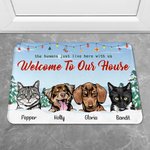 Henkilökohtainen Ihmiset vain asuvat täällä kanssani Lattiamatto Joululahja Syntymäpäivälahja lemmikkieläinten ystäville