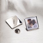Spilla personalizzata Always By Your Side con testo e foto Regalo commemorativo per matrimonio e cerimonia di laurea