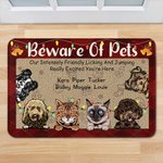 Henkilökohtainen Licking ja hyppääminen todella innoissaan olet täällä ovimatto syntymäpäivälahja lemmikkieläinten ystäville