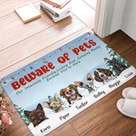 Gepersonaliseerd Likken En Springen Echt Opgewonden Je Bent Hier Deurmat Verjaardagscadeau voor Huisdierliefhebber