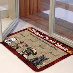 Henkilökohtainen Ihmiset vain asuvat täällä kanssamme Ovimatto Joululahja Syntymäpäivälahja lemmikkieläinten ystäville