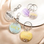 Porte-clés personnalisé en résine pour animaux de compagnie Cadeau d'anniversaire et de Noël pour les propriétaires d'animaux de compagnie