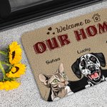 Henkilökohtainen Tervetuloa kotiimme söpö ovimatto joululahja syntymäpäivälahja lemmikkieläinten ystäville