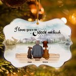 Personalized I Love You To The Moon And Back Pets Acrylic Hanging Ornament Pet Memorial Gift for Friends