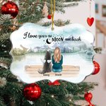 Personalized I Love You To The Moon And Back Pets Acrylic Hanging Ornament Pet Memorial Gift for Friends