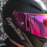 Personalised Name Motorbike Waterproof Helmet Decal Sticker Set of 2 Gift for Motorbike Lovers