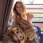 Personalised Highland Cow American Flag Sunflower Blanket Gift for Highland Cow Lovers