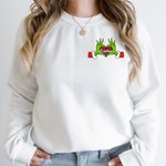 Personalized Green Monster Hand In My Era Sweatshirt T-shirt with Name Christmas Birthday Gift for Friend Family