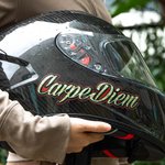 Personalised Name Motorbike Waterproof Helmet Decal Sticker Set of 2 Gift for Motorbike Lovers