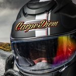 Personalised Name Motorbike Waterproof Helmet Decal Sticker Set of 2 Gift for Motorbike Lovers