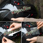 Personalised Name Motorbike Waterproof Helmet Decal Sticker Set of 2 Gift for Motorbike Lovers