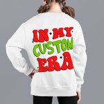 Personalized Green Monster Hand In My Era Sweatshirt T-shirt with Name Christmas Birthday Gift for Friend Family