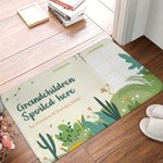 Personalisierte Verwöhnte Enkel hier von Oma & Opa Türmatte Rutschfeste Extra Durable Absorbierende Widerstandsfähige Schmutzige Türmatte Geschenk für