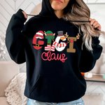 Sweatshirt T-shirt Personnalisé avec Surnom et 1-6 Nom Enfants Cadeau Famille Noël pour Maman Grand-Mère