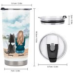 Henkilökohtainen Rakastan sinua kuuhun ja takaisin ruostumattomasta teräksestä Tumbler nimellä Täydellinen syntymäpäivä joululahja koiranrakastajaan