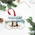 Gepersonaliseerd Life Is Better With Fur Baby Pets Onregelmatige Vorm Keramisch Ornament Kerstcadeau voor Vrienden