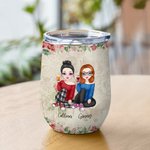 Henkilökohtainen You 'll Always Be My Person Kukka Tausta Viini Tumbler Lahja Bestie Best Friend