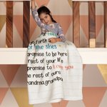 Personalisierte Familie Paar Liebe Brief Decke mit bunten Buchstaben Jahrestag Geburtstag Geschenk für Papa Mama Großeltern