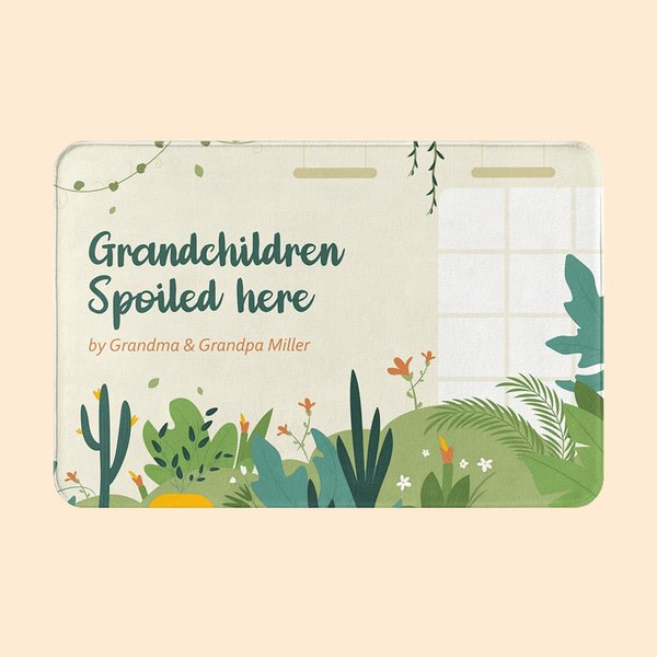 Paillasson de Porte Personnalisé avec Texte Tapis Antidérapant Extra Durable Absorbant Cadeau pour Famille