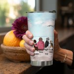 Personalised Life Is Better with Dog 20 oz Stainless Steel Tumbler with Name Perfect Birthday Christmas Gift for Dog Lovers